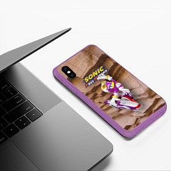 Чехол iPhone XS Max матовый Wave the Swallow - Sonic Free Riders, цвет: 3D-фиолетовый — фото 2