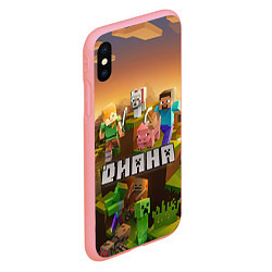 Чехол iPhone XS Max матовый Диана Minecraft, цвет: 3D-баблгам — фото 2