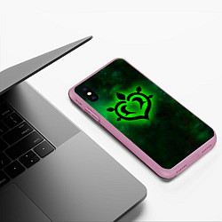Чехол iPhone XS Max матовый ДЕНДРО элемент Genshin Impact, цвет: 3D-розовый — фото 2