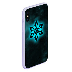 Чехол iPhone XS Max матовый КРИО элемент Genshin Impact, цвет: 3D-светло-сиреневый — фото 2