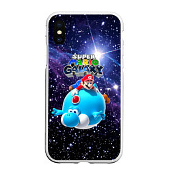 Чехол iPhone XS Max матовый Super Mario Galaxy - Nintendo, цвет: 3D-белый