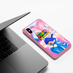 Чехол iPhone XS Max матовый Toad - Super Mario 3D World - Nintendo, цвет: 3D-малиновый — фото 2