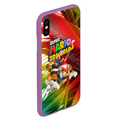 Чехол iPhone XS Max матовый Tiger-Bowser - Super Mario 3D World, цвет: 3D-фиолетовый — фото 2