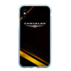 Чехол iPhone XS Max матовый Chrysler Абстракция, цвет: 3D-голубой