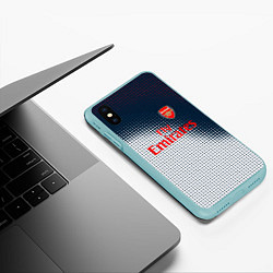 Чехол iPhone XS Max матовый Arsenal logo абстракция, цвет: 3D-мятный — фото 2