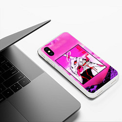 Чехол iPhone XS Max матовый Neon Genesis Evangelion: Eva 01, цвет: 3D-белый — фото 2