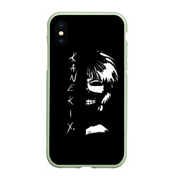 Чехол iPhone XS Max матовый Tokyo Ghoul Kaneki Ken - anime, цвет: 3D-салатовый