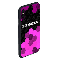 Чехол iPhone XS Max матовый Honda pro racing: символ сверху, цвет: 3D-черный — фото 2