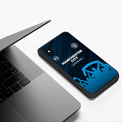 Чехол iPhone XS Max матовый Manchester City legendary форма фанатов, цвет: 3D-черный — фото 2