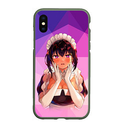 Чехол iPhone XS Max матовый The Maid I Hired Recently Is Mysterious anime, цвет: 3D-темно-зеленый