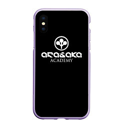 Чехол iPhone XS Max матовый Киберпанк - Arasaka Academy, цвет: 3D-светло-сиреневый