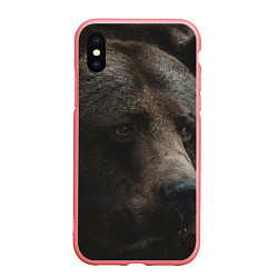 Чехол iPhone XS Max матовый Медведь, цвет: 3D-баблгам