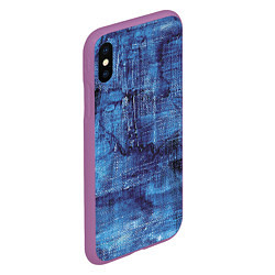 Чехол iPhone XS Max матовый Jeans life - rag, цвет: 3D-фиолетовый — фото 2