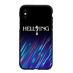 Чехол iPhone XS Max матовый Hellsing stream, цвет: 3D-черный