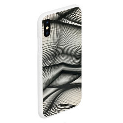 Чехол iPhone XS Max матовый Переплетение сетей, цвет: 3D-белый — фото 2