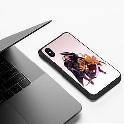 Чехол iPhone XS Max матовый Одзэн и Рико, цвет: 3D-черный — фото 2