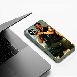 Чехол iPhone XS Max матовый Базука Арнольда мем, цвет: 3D-темно-зеленый — фото 2