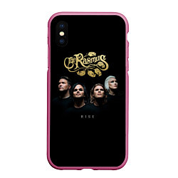 Чехол iPhone XS Max матовый The Rasmus rise, цвет: 3D-малиновый