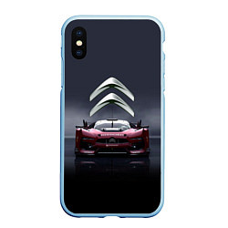 Чехол iPhone XS Max матовый Citroen - Racing team - Motorsport, цвет: 3D-голубой