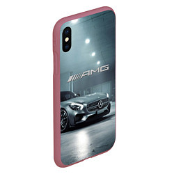 Чехол iPhone XS Max матовый Mercedes AMG - Motorsport, цвет: 3D-малиновый — фото 2