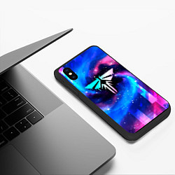 Чехол iPhone XS Max матовый The Last Of Us неоновый космос, цвет: 3D-черный — фото 2