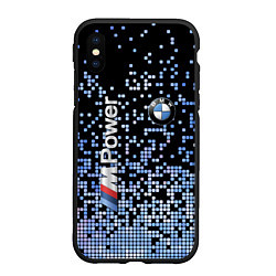 Чехол iPhone XS Max матовый BMW - M Power - pattern, цвет: 3D-черный