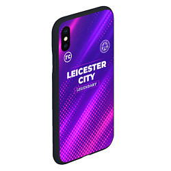 Чехол iPhone XS Max матовый Leicester City legendary sport grunge, цвет: 3D-черный — фото 2