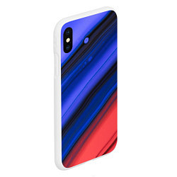 Чехол iPhone XS Max матовый Синий и красный песок, цвет: 3D-белый — фото 2