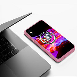 Чехол iPhone XS Max матовый Buick - emblem - element, цвет: 3D-малиновый — фото 2