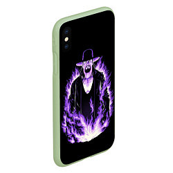 Чехол iPhone XS Max матовый The phenom undertaker, цвет: 3D-салатовый — фото 2