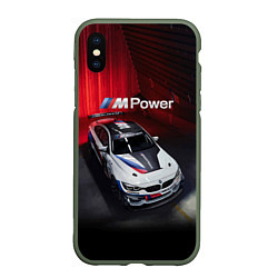 Чехол iPhone XS Max матовый BMW M4 GT4 - Motorsport, цвет: 3D-темно-зеленый