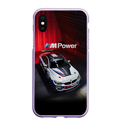 Чехол iPhone XS Max матовый BMW M4 GT4 - Motorsport, цвет: 3D-светло-сиреневый