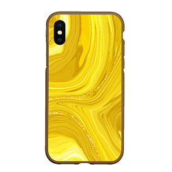 Чехол iPhone XS Max матовый Янтарь, цвет: 3D-коричневый