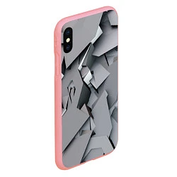 Чехол iPhone XS Max матовый Металлическая хаотичная броня, цвет: 3D-баблгам — фото 2
