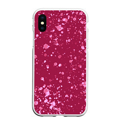 Чехол iPhone XS Max матовый Текстура Розовый взрыв