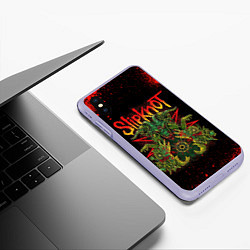Чехол iPhone XS Max матовый Slipknot satan, цвет: 3D-светло-сиреневый — фото 2