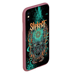 Чехол iPhone XS Max матовый Slipknot monster, цвет: 3D-малиновый — фото 2