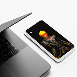 Чехол iPhone XS Max матовый Блич - Blood war, цвет: 3D-белый — фото 2