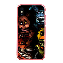 Чехол iPhone XS Max матовый Five Nights at Freddys, цвет: 3D-баблгам