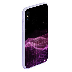 Чехол iPhone XS Max матовый Retro wave night, цвет: 3D-светло-сиреневый — фото 2