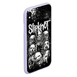 Чехол iPhone XS Max матовый Slipknot Black, цвет: 3D-светло-сиреневый — фото 2