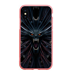 Чехол iPhone XS Max матовый Scream alien monster, цвет: 3D-баблгам