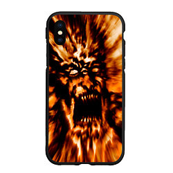 Чехол iPhone XS Max матовый Fire demon scream