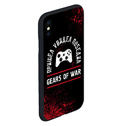 Чехол iPhone XS Max матовый Gears of War пришел, увидел, победил, цвет: 3D-черный — фото 2