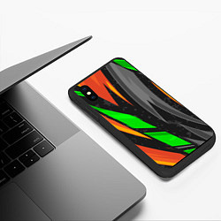 Чехол iPhone XS Max матовый Абстракция, цвет: 3D-черный — фото 2