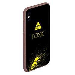 Чехол iPhone XS Max матовый TOXIC - Биологическая опасность, цвет: 3D-коричневый — фото 2