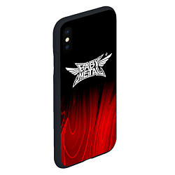 Чехол iPhone XS Max матовый Babymetal red plasma, цвет: 3D-черный — фото 2