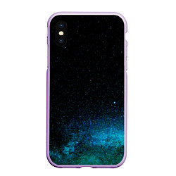 Чехол iPhone XS Max матовый Deep stars, цвет: 3D-сиреневый