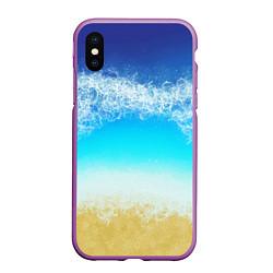 Чехол iPhone XS Max матовый Sea lagoon, цвет: 3D-фиолетовый