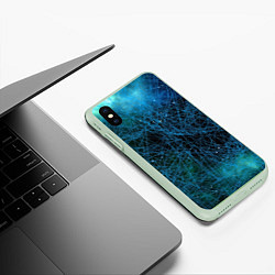 Чехол iPhone XS Max матовый Мета вселенная, цвет: 3D-салатовый — фото 2